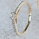 Geelgouden ring met Diamant 0,17 karaat