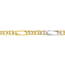 Bicolor gouden armband Fantasie 19CM