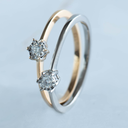 Geelgouden Illusie Solitair met Diamant 0,05 karaat