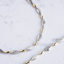 Zilveren collier Bicolor met Zirkonia