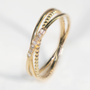 Geelgouden ring met Diamant 0,05 karaat VS/GH