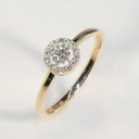 Geelgouden ring met Diamant 0,14 karaat SI/H