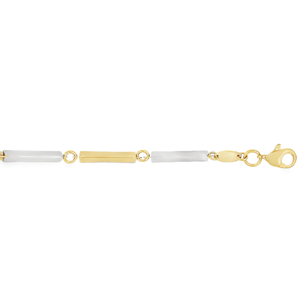 Bicolor gouden armband 2,6mm breed