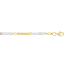 Bicolor gouden armband 2,6mm breed