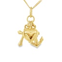 Geelgouden hanger Geloof, Hoop & Liefde Medium (maat)