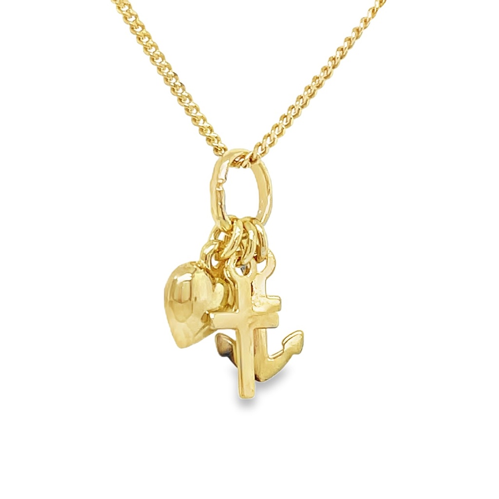 Geelgouden hanger Geloof, Hoop en Liefde