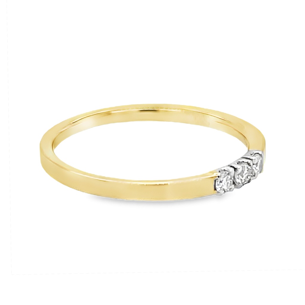Bicolor gouden ring met 0,09 karaat diamant