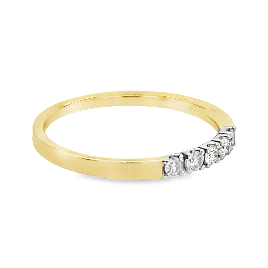 Bicolor gouden ring met 0,15 karaat diamant