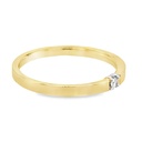 Bicolor gouden ring met 0,04 karaat diamant