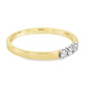 Bicolor gouden ring met 0,13 karaat diamant