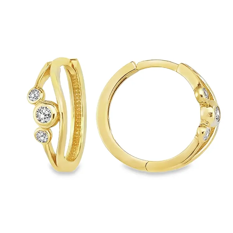 Yellow Gold Piano Rings Fantasy with Zirconia