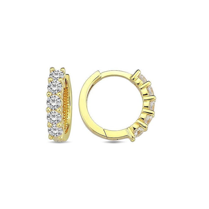 Yellow Gold Claride Rings with Zirconia
