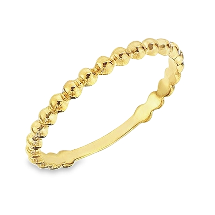 Geelgouden Bolletjesring