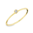 Geelgouden ring met Diamant 0,03 karaat VS/GH