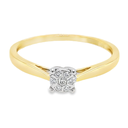 Yellow gold ring with diamond 0.06 carat SI/H