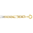 Bicolor gouden armband Fantasie 19CM