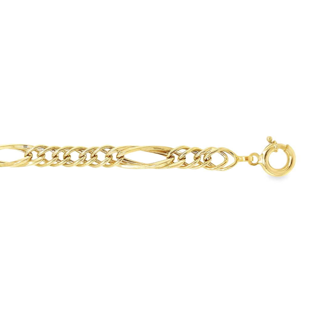 Yellow gold bracelet Fantasy 19CM