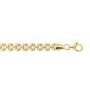 Yellow gold bracelet Rolex link 19CM
