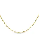 Yellow gold necklace Anchor link fine 0.9MM - 39-42CM