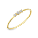 Yellow gold ring with diamond 0.06 carat VS-GH