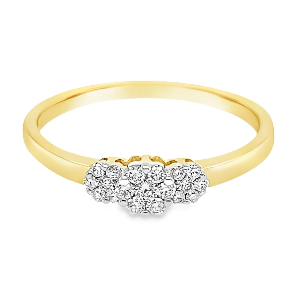 [GRE1463-50] Yellow gold ring with Diamond 0.20 carats (16 / 50)