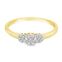 Yellow gold ring with Diamond 0.20 carats