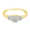 Yellow gold ring with diamond 0.30 carats