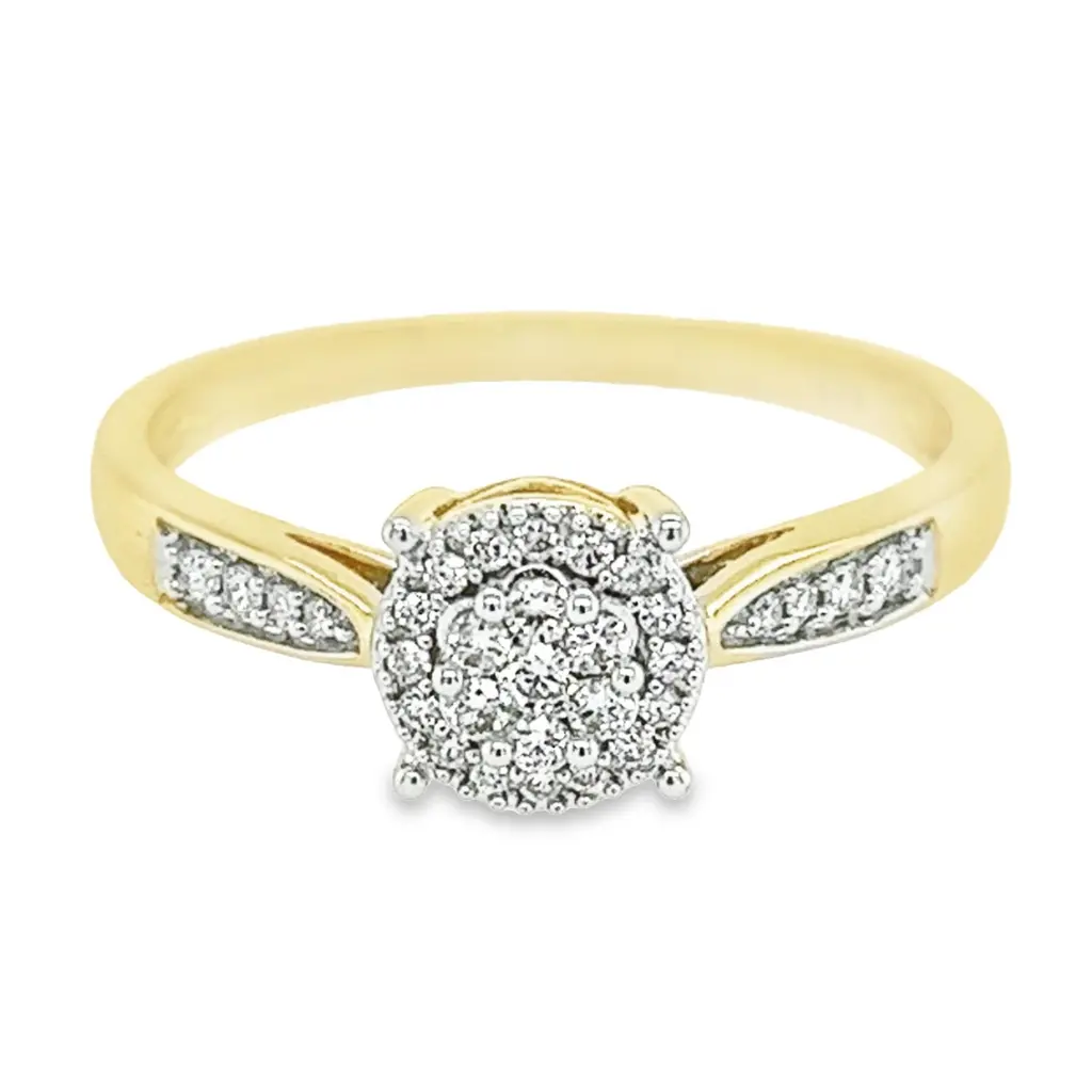 Geelgouden ring met 0,15 karaat Diamant