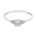 White gold ring with Zirconia stones