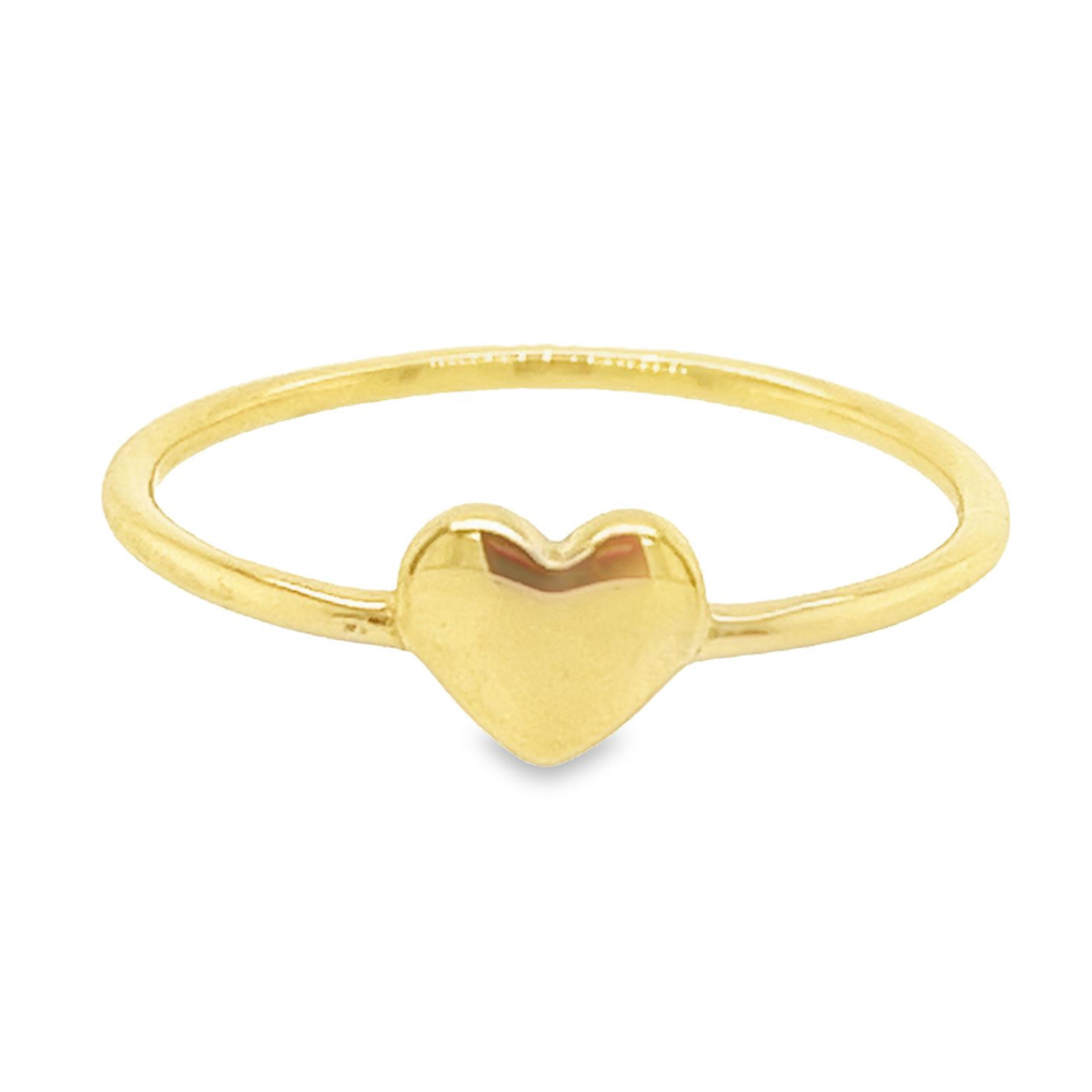 Yellow gold ring Heart