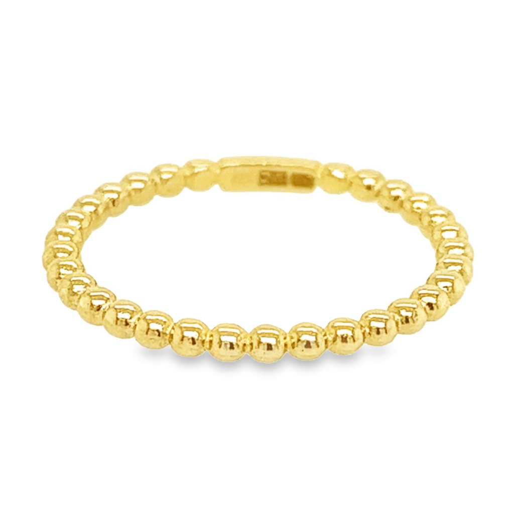 [GR1246-50] Geelgouden aanschuifring Bolletjes (16 / 50)
