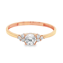 Rosé gouden ring met zirkonia stenen