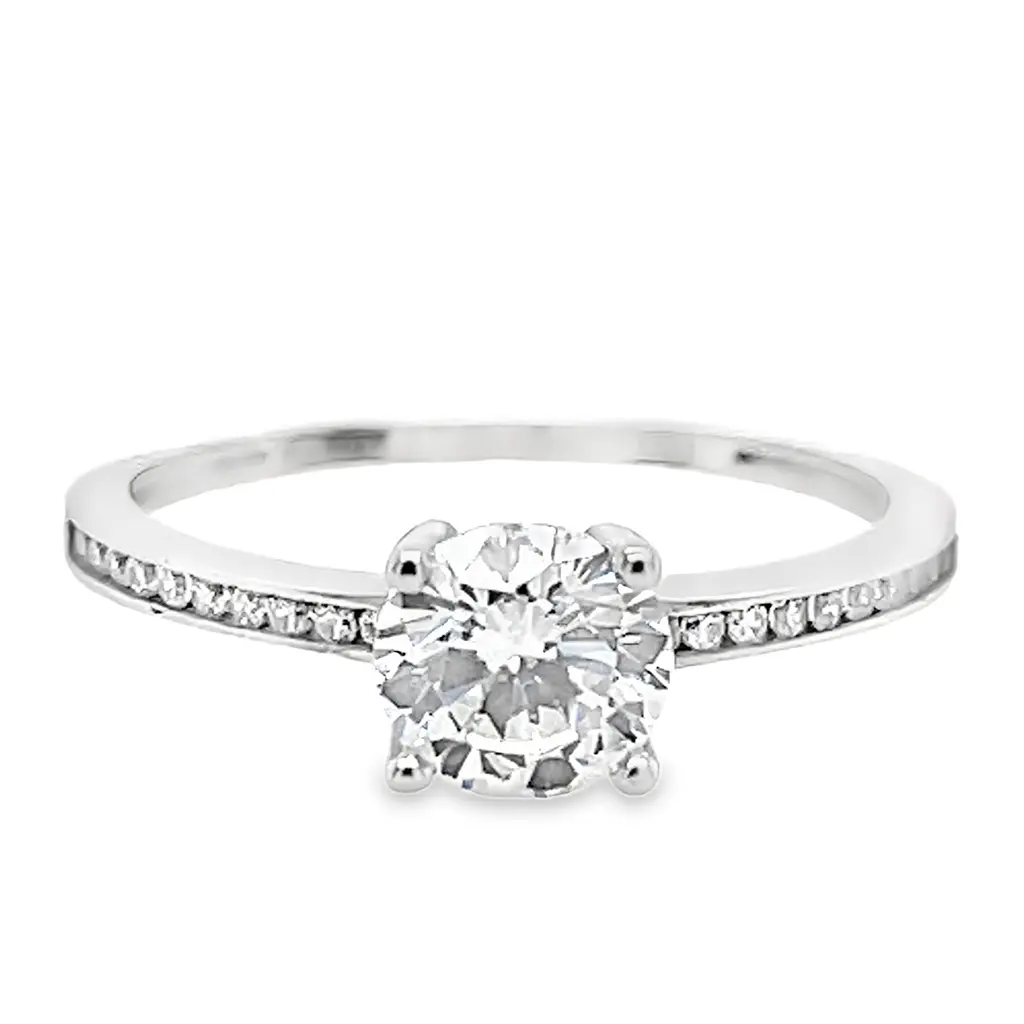 White gold ring with Swarovski zirconia