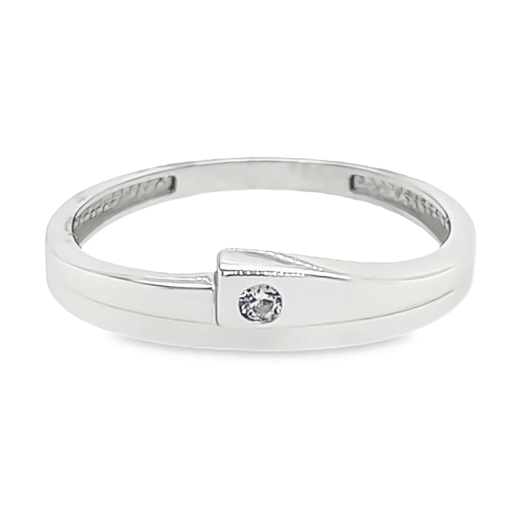 Witgouden ring met Zirkonia steen
