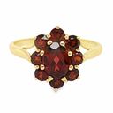 Yellow gold ring with Garnet