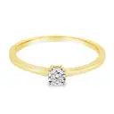 Geelgouden Illusie Solitair met Diamant 0,05 karaat