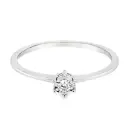 White Gold Illusion Solitaire with Diamond 0.05 carats