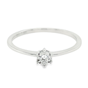 Witgouden Illusie Solitair met Diamant 0,05 karaat