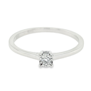 White Gold Illusion Solitaire with Diamond 0.05 carats