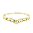 Yellow gold ring Fantasy with Zirconia stones