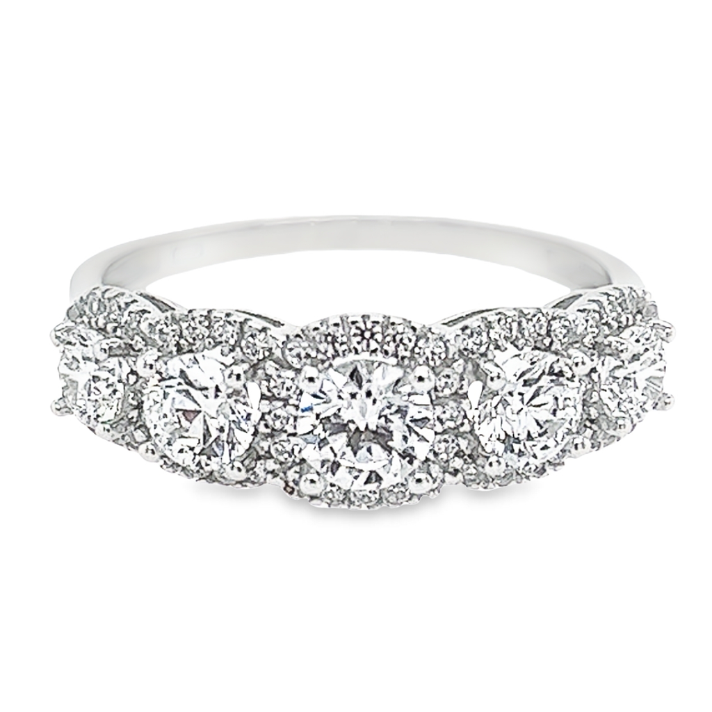 White gold ring with Swarovski Zirconia