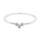 White gold ring with Zirconia stones