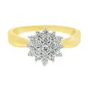 Geelgouden Entourage ring met Diamant 0,50 karaat