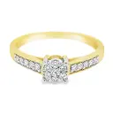 Yellow gold ring with diamond 0.25 carats