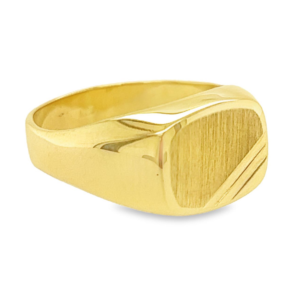 Geelgouden monogram ring Fantasie