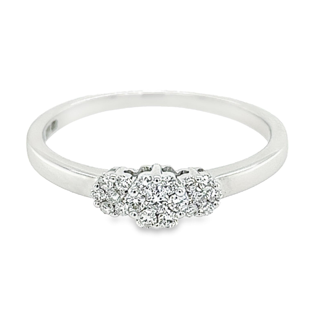 [WRE1463-50] Witgouden ring met Diamant 0,20 Karaat (16 / 50)