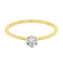 Geelgouden Illusie Solitair met Diamant 0,05 karaat
