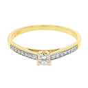 Geelgouden ring met Diamant 0,17 karaat