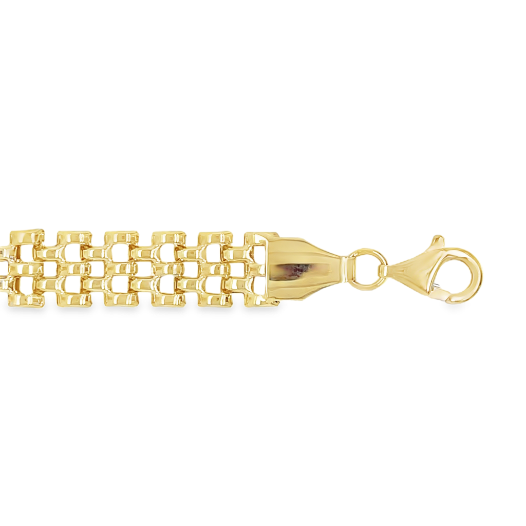 Yellow gold bracelet rolex link