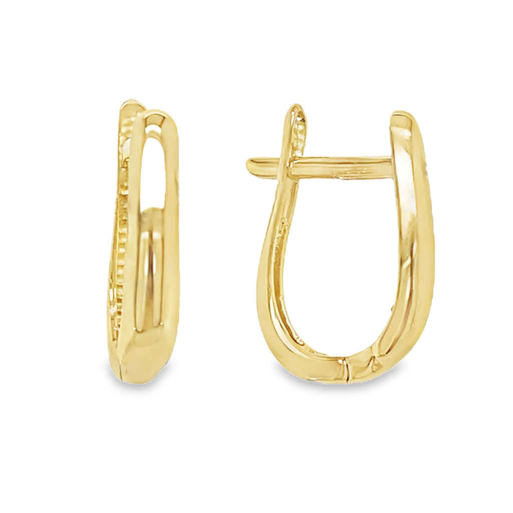 Yellow gold earrings elongated